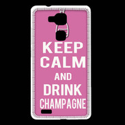 Coque Huawei Ascend Mate 7 Keep Calm Drink champagne Rose