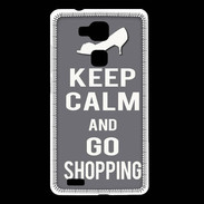 Coque Huawei Ascend Mate 7 Keep Calm go shopping Gris