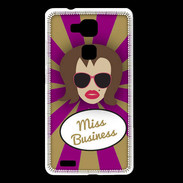 Coque Huawei Ascend Mate 7 Miss business Chatain