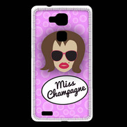 Coque Huawei Ascend Mate 7 Miss Champagne Chatain