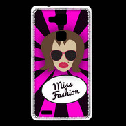 Coque Huawei Ascend Mate 7 Miss Fashion Chatain