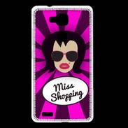Coque Huawei Ascend Mate 7 Miss Shopping Brune