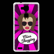 Coque Huawei Ascend Mate 7 Miss Shopping Chatain