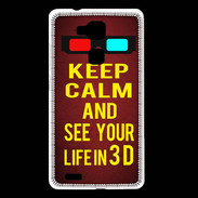 Coque Huawei Ascend Mate 7 Keep Calm and See your life 3D Rouge