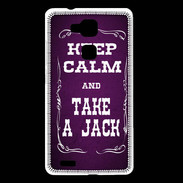 Coque Huawei Ascend Mate 7 Keep Calm and Take Jack Violet
