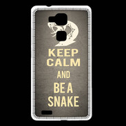 Coque Huawei Ascend Mate 7 Keep Calm and Be a Snake Gris
