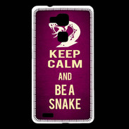 Coque Huawei Ascend Mate 7 Keep Calm and Be a Snake Rose