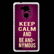 Coque Huawei Ascend Mate 7 Keep Calm and Be Anonymous Rose
