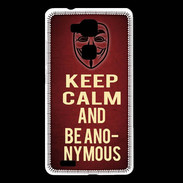 Coque Huawei Ascend Mate 7 Keep Calm and Be Anonymous Rouge