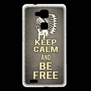 Coque Huawei Ascend Mate 7 Keep Calm and Be Free Gris
