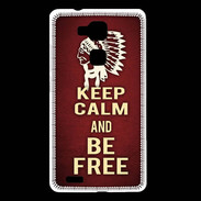 Coque Huawei Ascend Mate 7 Keep Calm and Be Free Rouge
