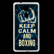 Coque Huawei Ascend Mate 7 Keep Calm and Boxing Bleu