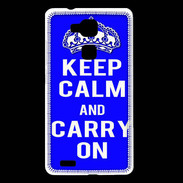 Coque Huawei Ascend Mate 7 Keep Calm and Carry on Bleu