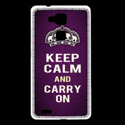 Coque Huawei Ascend Mate 7 Keep Calm and Carry on Violet