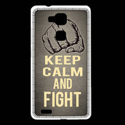 Coque Huawei Ascend Mate 7 Keep Calm and Fight Gris