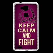 Coque Huawei Ascend Mate 7 Keep Calm and Fight Rose
