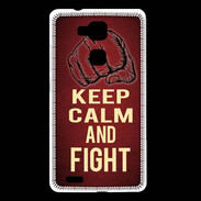 Coque Huawei Ascend Mate 7 Keep Calm and Fight Rouge