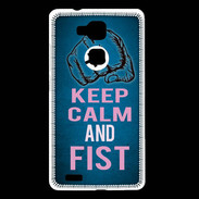 Coque Huawei Ascend Mate 7 Keep Calm and Fist BLeu