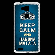 Coque Huawei Ascend Mate 7 Keep Calm and Hakuna Matata Bleu