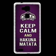 Coque Huawei Ascend Mate 7 Keep Calm and Hakuna Matata Violet