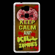 Coque Huawei Ascend Mate 7 Keep Calm and Kill Zombies Orange