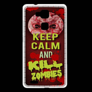 Coque Huawei Ascend Mate 7 Keep Calm and Kill Zombies Rouge