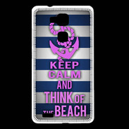 Coque Huawei Ascend Mate 7 Keep Calm and Think Beach Bleu