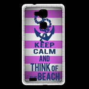 Coque Huawei Ascend Mate 7 Keep Calm and Think Beach Rose