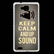 Coque Huawei Ascend Mate 7 Keep Calm and Up Sound Gris