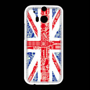 Coque HTC One M8 Angleterre sur Drapeau 1