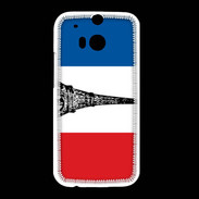 Coque HTC One M8 Drapeau français et Tour Eiffel
