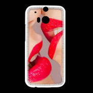 Coque HTC One M8 Bouche sexy Lesbienne et rouge à lèvres gloss