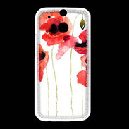 Coque HTC One M8 Dessin de coquelicot