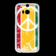 Coque HTC One M8 Rasta Peace and Love 15