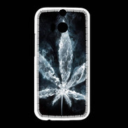 Coque HTC One M8 Feuille de cannabis en fumée