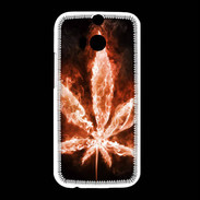 Coque HTC One M8 Cannabis en feu