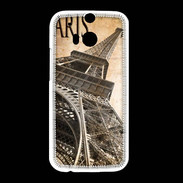 Coque HTC One M8 Tour Eiffel vertigineuse vintage