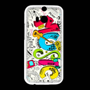 Coque HTC One M8 Graffiti Musique