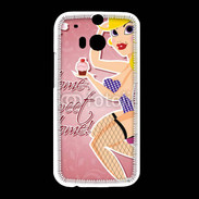 Coque HTC One M8 Dessin femme sexy style Betty Boop