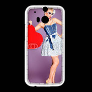 Coque HTC One M8 femme glamour coeur style betty boop
