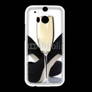 Coque HTC One M8 coupe de champagne talons aiguilles 