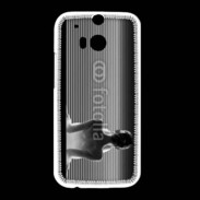 Coque HTC One M8 femme glamour noir et blanc
