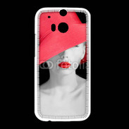 Coque HTC One M8 Femme élégante en noire et rouge 10