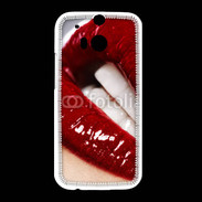 Coque HTC One M8 Bouche fatale rouge