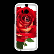 Coque HTC One M8 Rose rouge