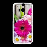 Coque HTC One M8 Bouquet de fleur sur bois