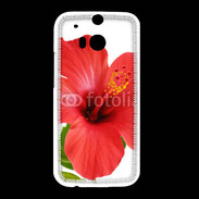 Coque HTC One M8 Hibiscus rouge