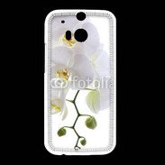 Coque HTC One M8 Orchidée blanche