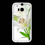 Coque HTC One M8 Fleurs de Lys blanc
