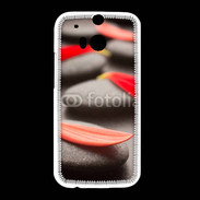 Coque HTC One M8 Galet et pétales